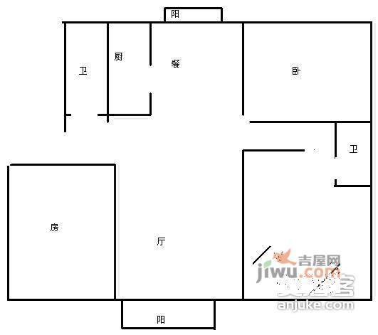 浪漫和山3室2厅2卫181㎡户型图