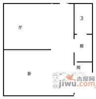 浪漫和山1室1厅1卫59㎡户型图