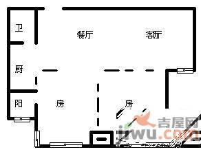 浪漫和山2室1厅1卫89㎡户型图