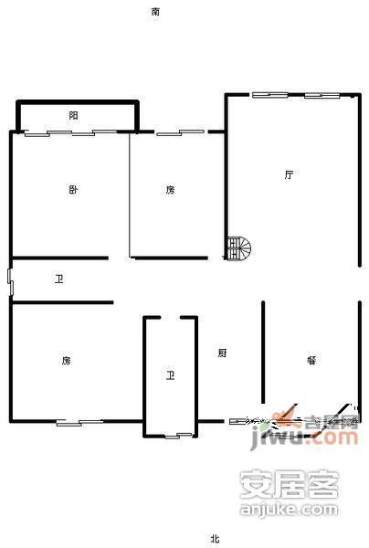 三江花园5室3厅2卫户型图