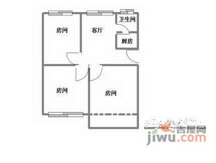 大塘新村3室2厅1卫98㎡户型图