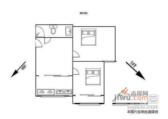 仙林苑2室1厅1卫83㎡户型图