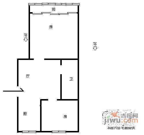 仙林苑2室1厅1卫83㎡户型图