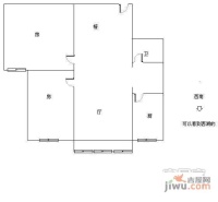 仙林苑2室2厅1卫123㎡户型图