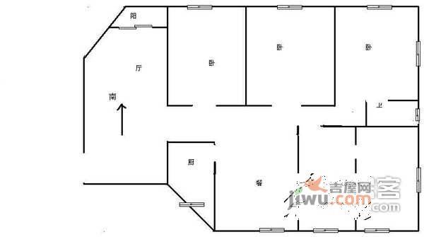 海景城花园4室2厅2卫156㎡户型图