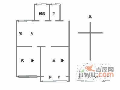 马塍路小区2室2厅1卫78㎡户型图