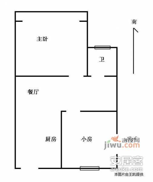 美政花苑2室1厅1卫89㎡户型图