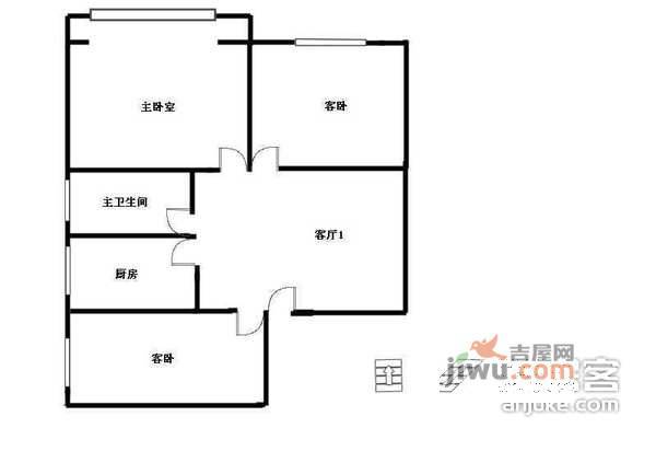 美政花苑3室1厅1卫133㎡户型图