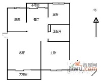 南湖丽景2室2厅1卫89㎡户型图