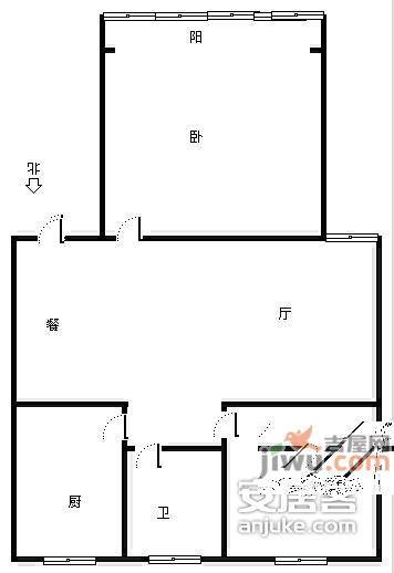 景芳二区2室1厅1卫122㎡户型图