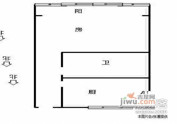 景芳二区1室1厅1卫41㎡户型图