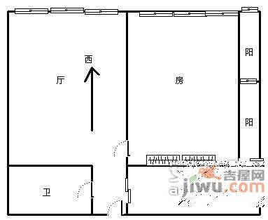 梧桐公寓1室1厅1卫76㎡户型图