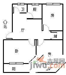 花园北村3室1厅1卫288㎡户型图