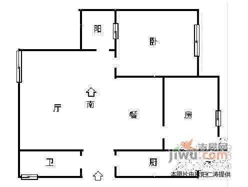 东都公寓2室1厅1卫73㎡户型图