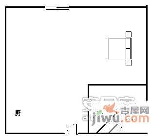 发展今日嘉园1室0厅1卫52㎡户型图