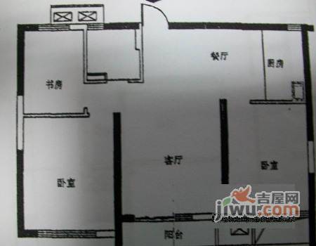 江南摩卡小区3室1厅1卫105㎡户型图