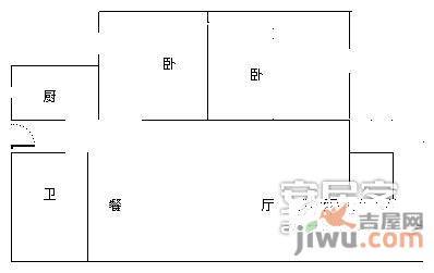 江南摩卡小区2室2厅1卫126㎡户型图