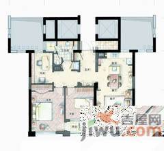 江南摩卡小区2室1厅1卫88㎡户型图