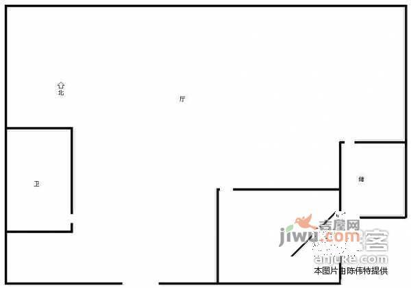 江南摩卡小区1室1厅1卫62㎡户型图