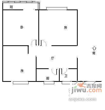 濮家新村3室1厅1卫83㎡户型图