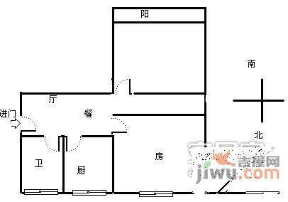 濮家新村2室1厅1卫130㎡户型图