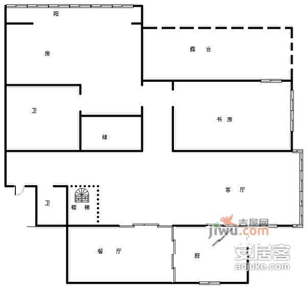 铭雅苑东区4室2厅3卫129㎡户型图