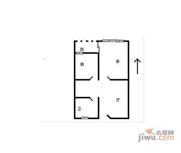 铭雅苑东区1室0厅1卫48㎡户型图