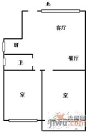 太阳国际公寓2室2厅1卫116㎡户型图