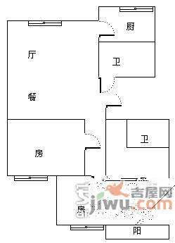 温兴风情苑3室2厅2卫106㎡户型图