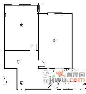 朝晖一小区2室1厅1卫82㎡户型图