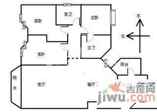 三墩颐景园荷风苑5室3厅3卫230㎡户型图