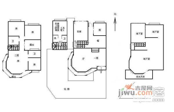 三墩颐景园荷风苑5室2厅3卫215㎡户型图