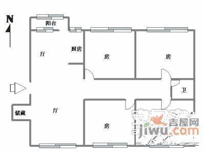 金都新城4室2厅1卫210㎡户型图