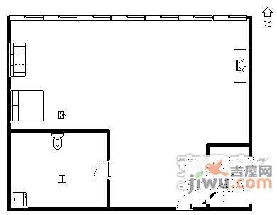 方大绿洲花园1室1厅1卫70㎡户型图