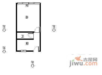 景芳六区1室0厅1卫40㎡户型图