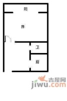 南肖埠小區1室0廳1衛35㎡戶型圖
