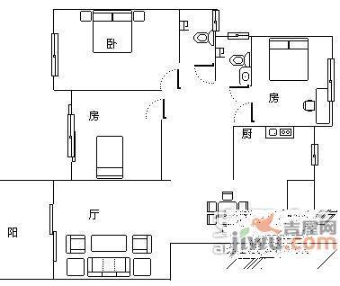 金色钱塘4室2厅2卫147㎡户型图