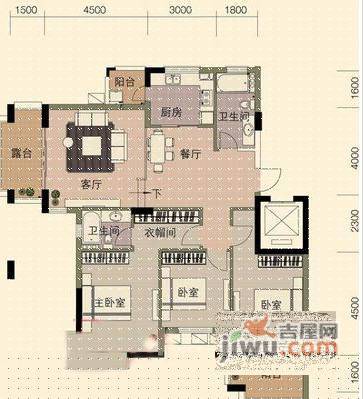 金色钱塘4室2厅2卫147㎡户型图