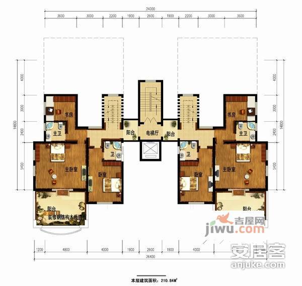 金色钱塘5室3厅2卫户型图