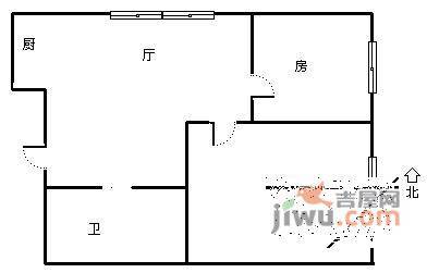 国都枫华府第2室1厅1卫89㎡户型图