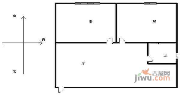 金成花园2室1厅1卫76㎡户型图