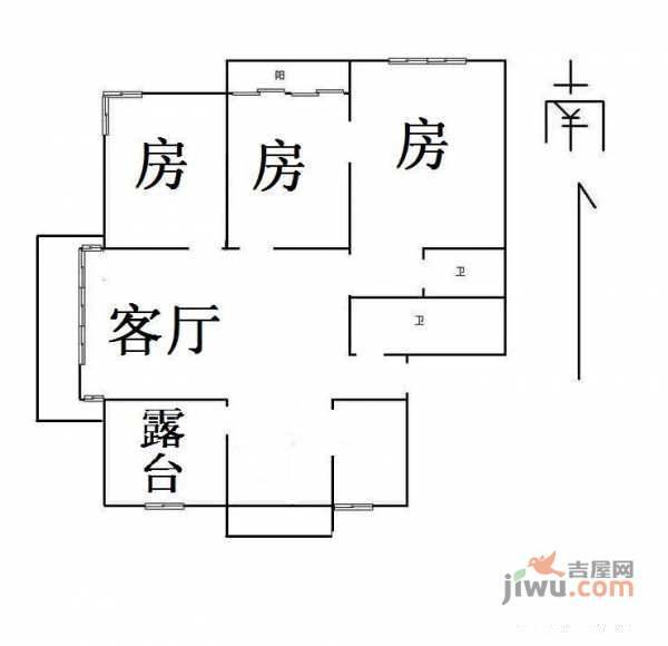 山水人家3室2厅2卫1374㎡户型图