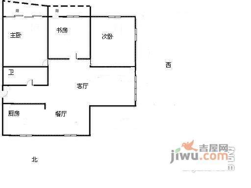 山水人家3室2厅2卫1374㎡户型图