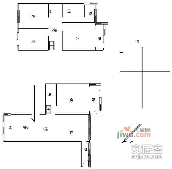 山水人家5室3厅3卫258㎡户型图