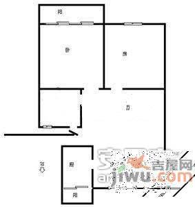 大浒东苑A区2室2厅1卫84㎡户型图