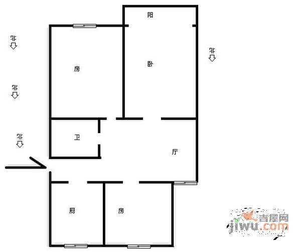 大浒东苑A区3室1厅1卫180㎡户型图