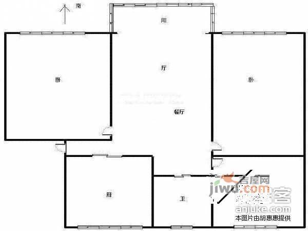 南都花园3室2厅1卫803㎡户型图