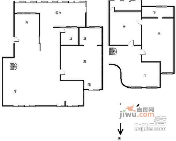 湖畔花园4室2厅3卫201㎡户型图