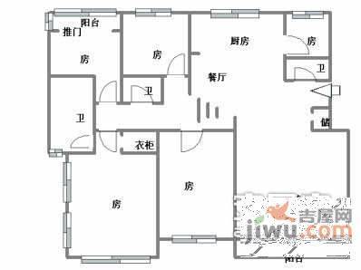 湖畔花园5室2厅3卫217㎡户型图