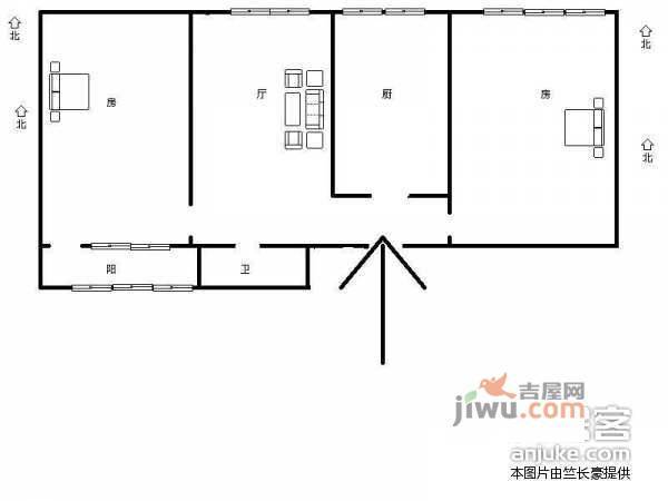 京都苑2室1厅1卫94㎡户型图